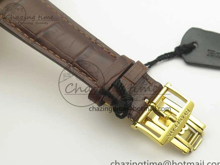 0318 WellDesigned Villeret 6651 YG ZF 1:1 Best Edition White Dial on Brown Leather Strap A 8000